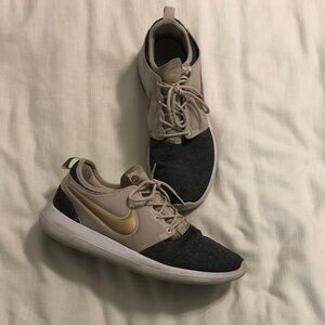 Nike Women size 11 Dual-Tone Sneakers in Gray and Gold